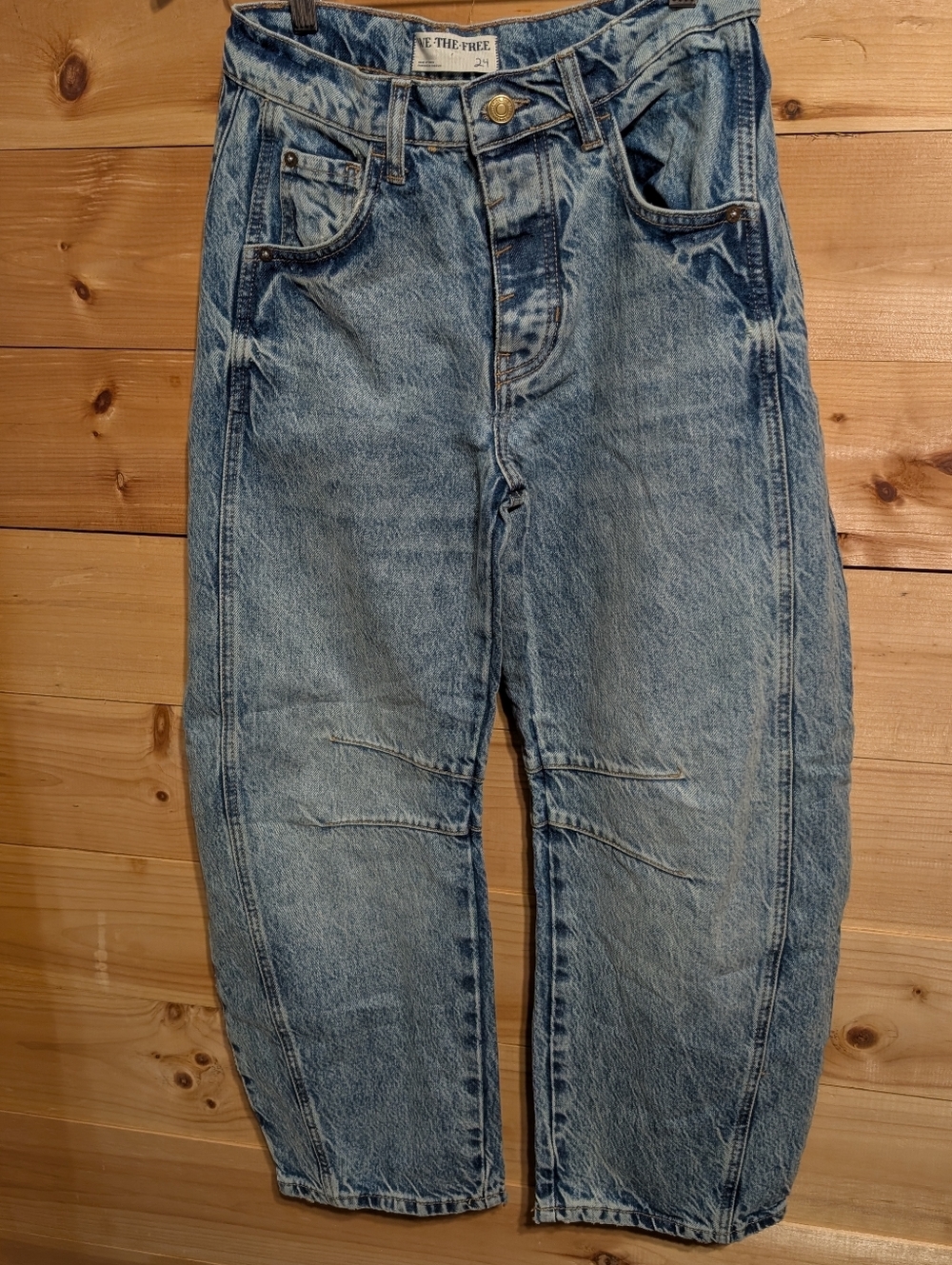 We The Free Lucky You Barrel Jeans, Size 24, nwot - Picture 4 of 5